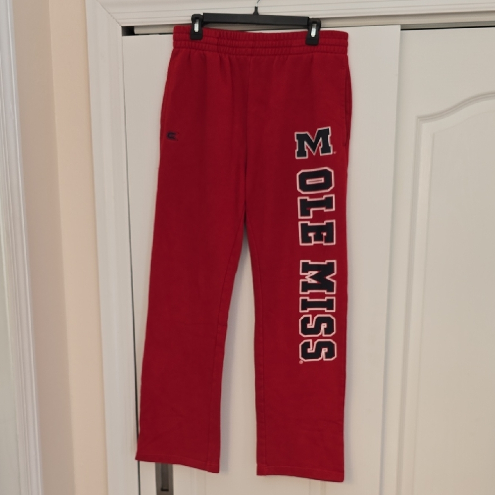 Champion Mens Red Ole Miss Joggers